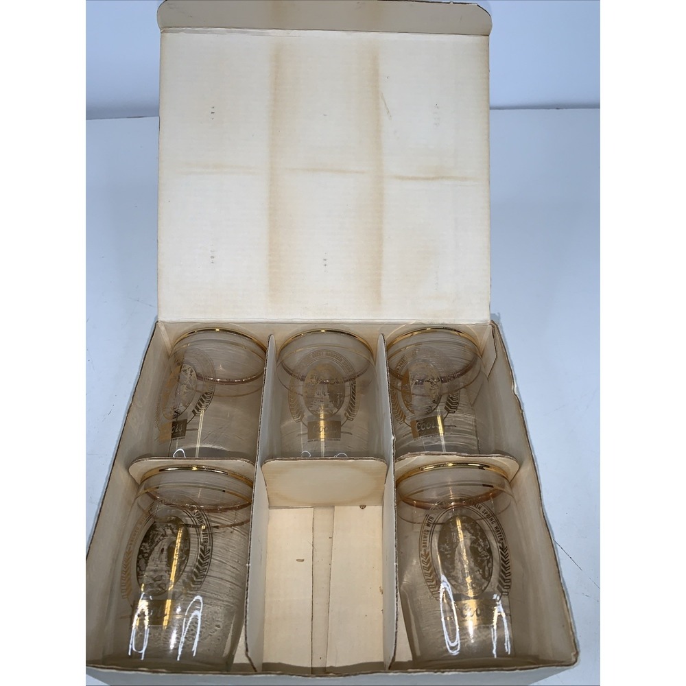VTG Guest Of Adolph Coors Co. 5 Beverage Sampler Glasses New Old Stock With Box